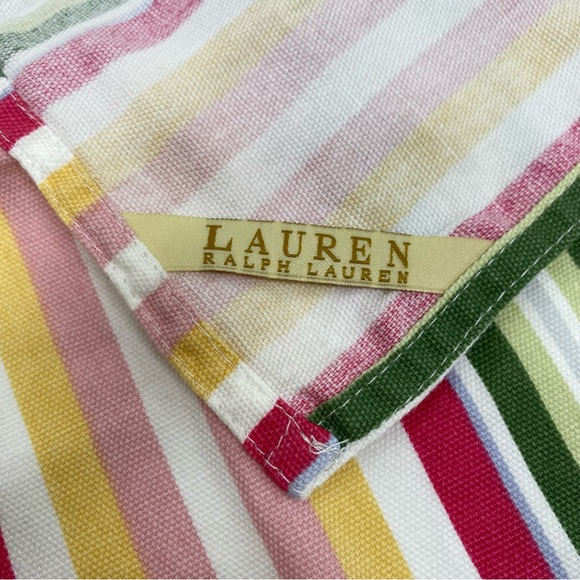 Lauren Ralph Lauren Set of 6 Cloth Napkins Striped Multicolored 19X20 Cotton - Picture 5 of 6